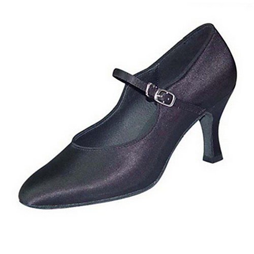 

Women's Latin Shoes PU Heel Cuban Heel Dance Shoes White / Black / Brown