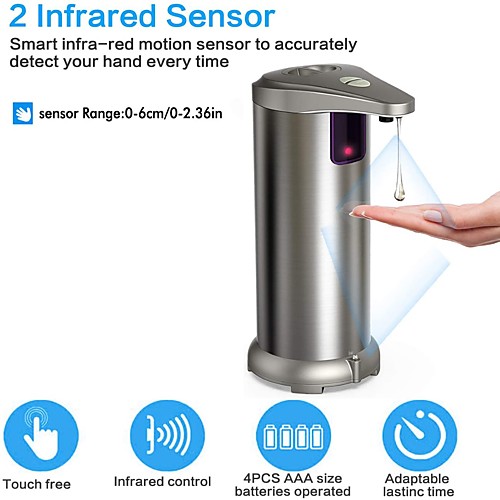 

Soap Dispenser Automatic Induction Stainless steel 280ml