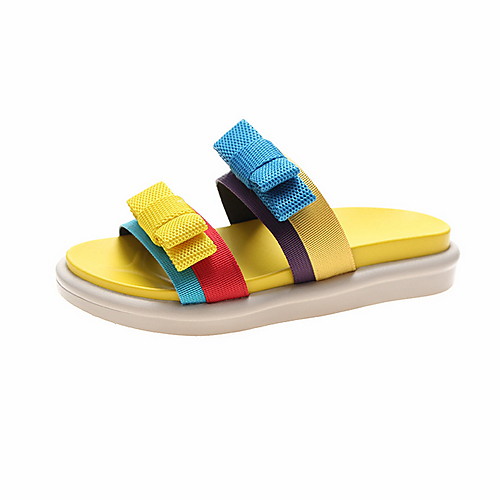 

Women's Sandals Flat Sandal Summer Flat Heel Round Toe Daily Mesh Black / Yellow / Green