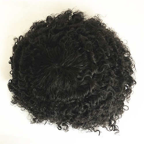 

Men's Human Hair Toupees Curly Best Quality / New / Hot Sale / Natural Hairline