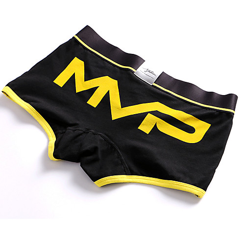 

Men's Sports Underwear Boxer Brief Trunks 1pc Stripe-Trim Cotton Sports Shorts Underwear Shorts Bottoms Running Walking Jogging Training Breathable Soft Fashion White Purple Red Yellow Orange Blue