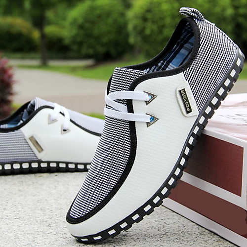 

Men's Fall & Winter Casual Daily Sneakers Canvas / PU White / Black / Blue
