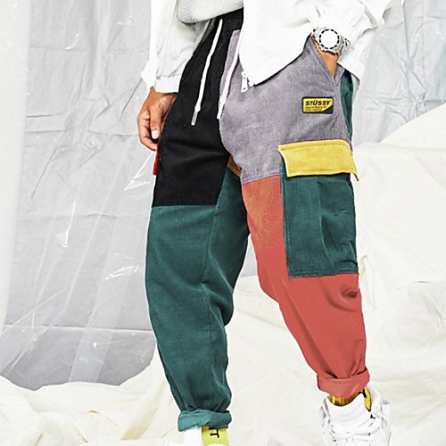 

Men's Basic Loose Chinos Pants - Geometric Pattern Drawstring Rainbow US32 / UK32 / EU40 / US34 / UK34 / EU42 / US36 / UK36 / EU44