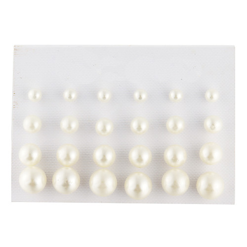 

Unisex Stud Earrings Earrings Set Drop Ball Ladies Elegant Pearl Imitation Pearl Imitation Diamond Earrings Jewelry Black / White For Daily Casual / Black Pearl
