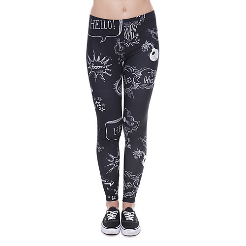 

Women's Yoga Pants 3D Print Black Elastane Yoga Running Fitness Tights Leggings Sport Activewear Quick Dry Tummy Control Butt Lift Moisture Wicking High Elasticity Skinny