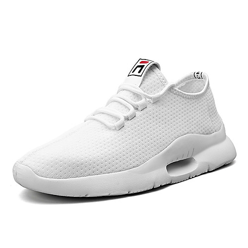 

Men's Fall Daily Outdoor Trainers / Athletic Shoes Running Shoes / Walking Shoes Mesh Breathable Non-slipping Shock Absorbing White / Black / Red