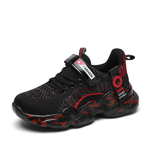 

Boys' Comfort Mesh Trainers / Athletic Shoes Little Kids(4-7ys) / Big Kids(7years ) Running Shoes / Walking Shoes Red / Gold Summer / Fall / Color Block / Rubber