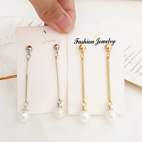 

Women's Earrings Holiday Wedding Birthday Romantic Earrings Jewelry Yellow / Gold / White For Date Street Festival 1 Pair