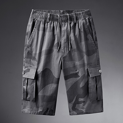 

Men's Hiking Shorts Hiking Cargo Shorts Camo Summer Outdoor Breathable Quick Dry Sweat-wicking Comfortable Cotton Shorts Bottoms Hunting Fishing Climbing Army Green Grey Dark Blue XL XXL XXXL 4XL 5XL