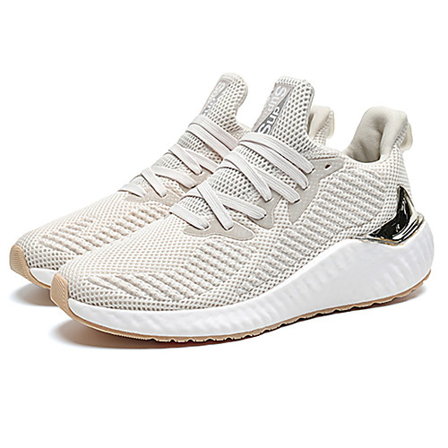 

Men's Summer Sporty Athletic Trainers / Athletic Shoes Running Shoes Elastic Fabric Non-slipping Black / Gold / White / Beige
