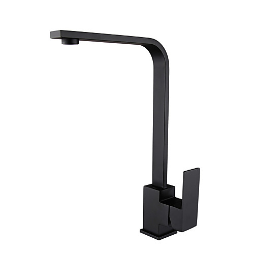 

304 stainless steel black square kitchen faucet European baking paint hot and cold rotatable sink sink sink sink sink faucet