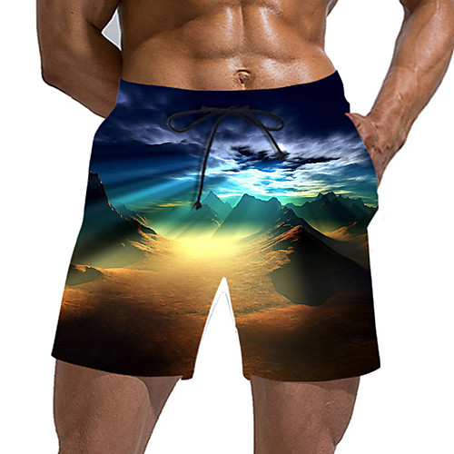 

Men's Sporty Basic Daily Holiday Slim Chinos Shorts Pants - 3D Print Drawstring Sports Summer Blue US32 / UK32 / EU40 / US34 / UK34 / EU42 / US36 / UK36 / EU44
