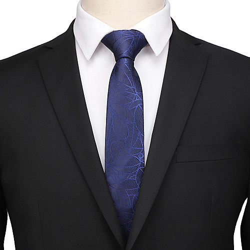

Men's Party / Work / Basic Necktie - Print / Jacquard / Solid Colored
