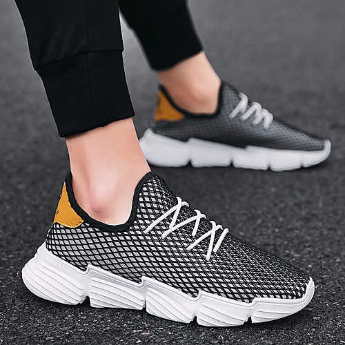 

Men's Fall / Spring & Summer Daily Outdoor Trainers / Athletic Shoes Running Shoes / Walking Shoes Mesh Breathable Non-slipping Shock Absorbing White / Black / Yellow