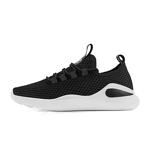 

Men's Fall Sporty / Casual Daily Outdoor Trainers / Athletic Shoes Running Shoes / Walking Shoes Mesh Breathable Non-slipping Shock Absorbing White / Black Color Block