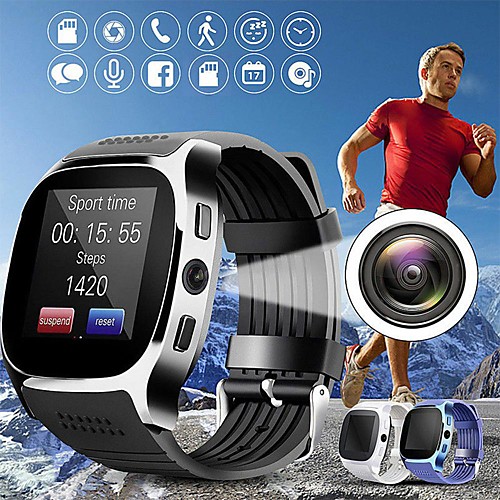 

T8 Unisex Smartwatch Android iOS Bluetooth Heart Rate Monitor Blood Pressure Measurement Sports Long Standby Exercise Record Timer Stopwatch Pedometer Call Reminder Sleep Tracker