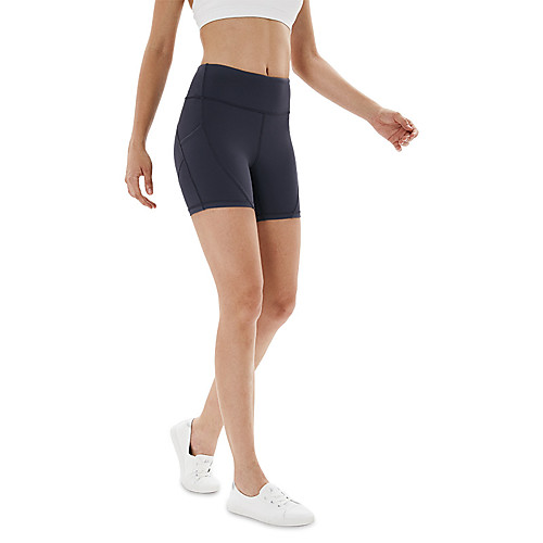 

Women's High Waist Yoga Shorts Pocket Fashion Black Army Green Dark Blue Elastane Yoga Running Fitness Shorts Sport Activewear Breathable Tummy Control Butt Lift Soft High Elasticity