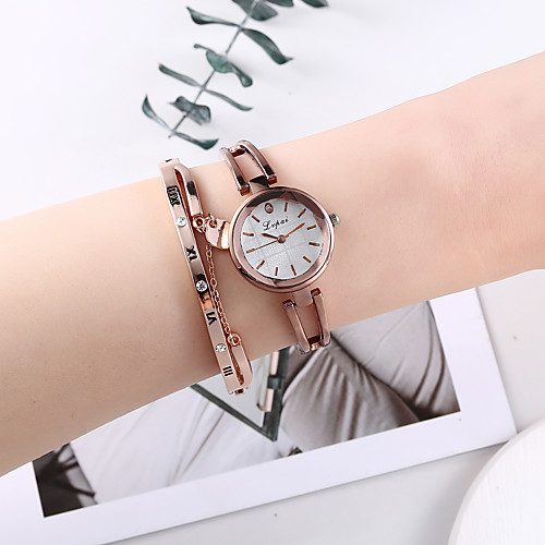 

Women's Quartz Watches Elegant Fashion Brown Alloy Chinese Quartz Brown Chronograph Creative New Design 2 Piece Analog One Year Battery Life