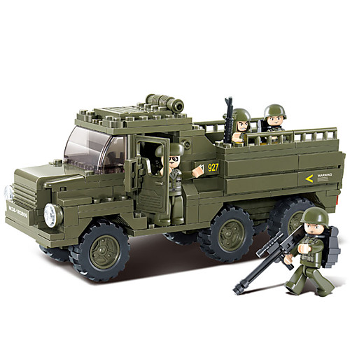 

Building Blocks Educational Toy 230 pcs Military Cartoon compatible Plastic Shell Legoing Exquisite Hand-made Decompression Toys DIY Military Vehicle Boys and Girls Toy Gift / Kid's