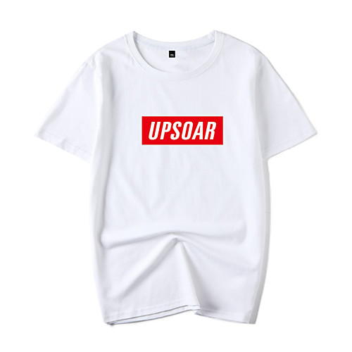 

Men's Graphic Solid Colored T-shirt - Cotton Basic Street chic Daily Weekend Round Neck White / Black / Short Sleeve / Letter