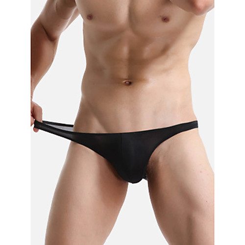 

Men's Basic Briefs Underwear - Normal Low Waist White Black Blue S M L