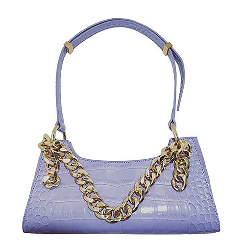 

Women's Zipper Leather Top Handle Bag Solid Color Light Purple