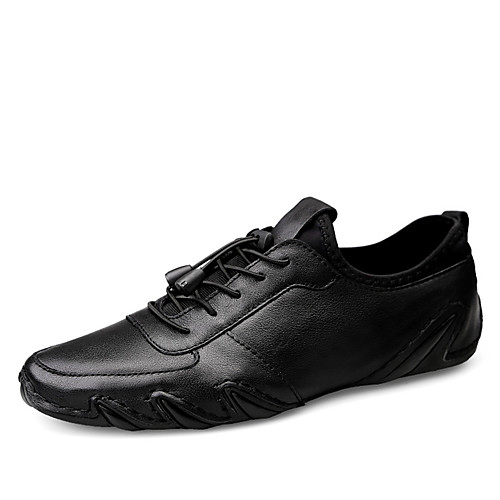 

Men's Fall / Spring & Summer Casual / British Daily Party & Evening Oxfords Nappa Leather Breathable Non-slipping Wear Proof Black