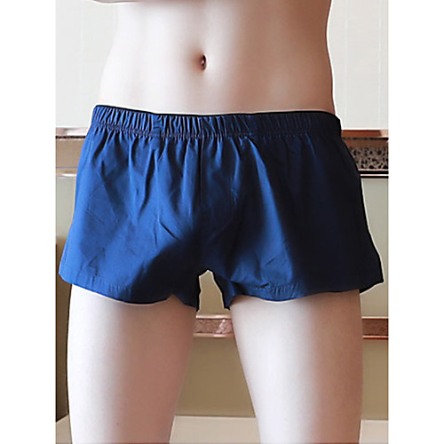

Men's 1 Piece Basic Boxers Underwear - Normal Low Waist Light Blue Red Yellow M L XL