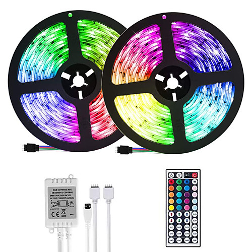 

LOENDE 2x5M Flexible LED Light Strips Light Sets RGB Tiktok Lights 600 LEDs 2835 SMD 8mm 1 set RGB Tiktok Lights Christmas / New Year's Creative / Cuttable / Decorative 12 V