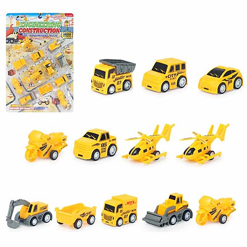 

Toy Car Vehicle Playset Pull Back Car / Inertia Car Mini Truck Cartoon Toy Colorful Plastic Mini Car Vehicles Toys for Party Favor or Kids Birthday Gift 5cm/pcs 12 pcs