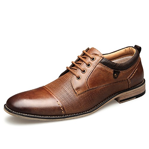

Men's Spring & Summer Classic Daily Oxfords PU Brown