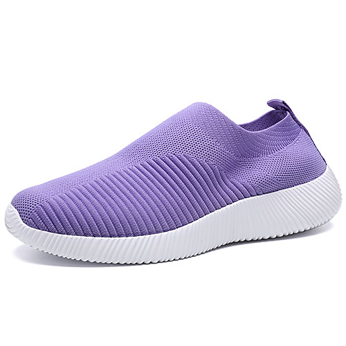 

Women's Trainers / Athletic Shoes Spring & Summer Flat Heel Round Toe Daily Outdoor Cotton Black / Purple / Pink