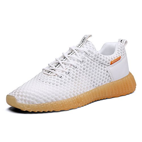 

Men's Summer Classic / British Daily Outdoor Trainers / Athletic Shoes Walking Shoes Mesh Breathable Wear Proof White / Yellow / Blue