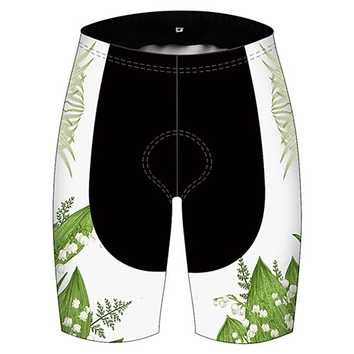 

21Grams Men's Cycling Shorts Bike Bottoms Quick Dry Sports Floral Botanical Black / Green Mountain Bike MTB Road Bike Cycling Clothing Apparel Bike Wear / Stretchy