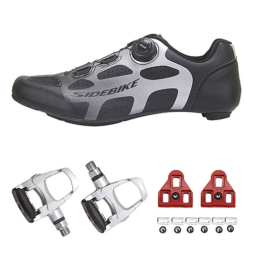 

SIDEBIKE Adults' Bike Shoes Carbon Fiber Breathable Reflective Strips Road Cycling Cycling / Bike Recreational Cycling Black Men's Women's Cycling Shoes