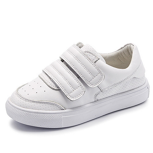 

Boys' / Girls' Comfort Leather Sneakers / Flats Big Kids(7years ) White / Black Spring / Fall