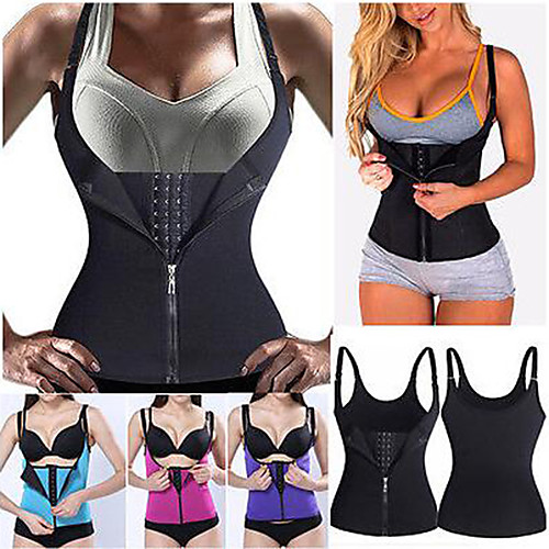

Waist Trainer Vest Body Shaper Sweat Waist Trainer Corset Sports Neoprene Yoga Pilates Exercise & Fitness Stretchy Weight Loss Tummy Control For Women