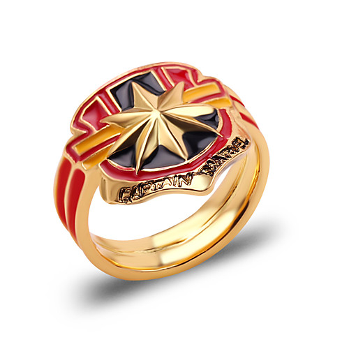 

Men's Band Ring 1pc Gold Alloy Round Punk Street Jewelry Mixed Color Wearable Environmental
