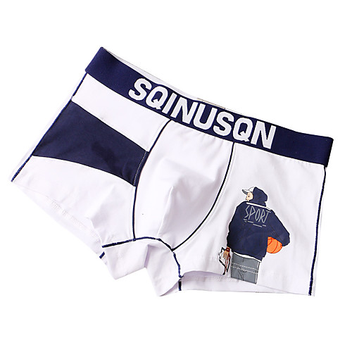 

Men's Sports Underwear Boxer Brief Trunks 1pc Cotton Sports Shorts Underwear Shorts Bottoms Running Walking Jogging Training Breathable Soft Color Block Fashion Black Red Orange Green Dark Blue Gray