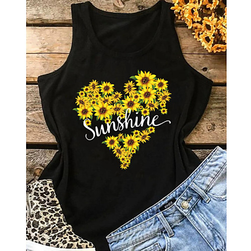 

Women's Geometric Tank Top Daily Weekend Black