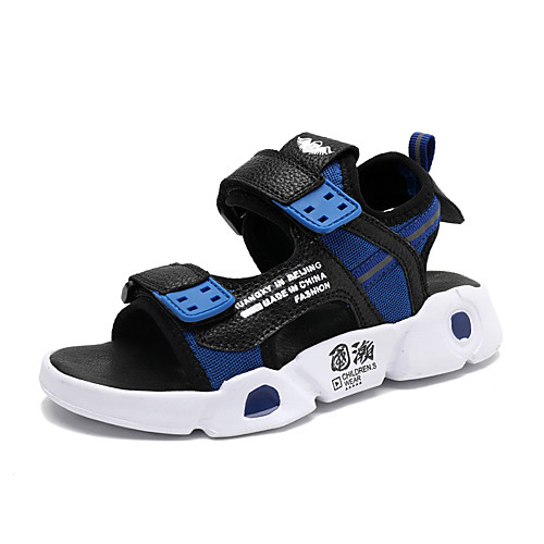 

Boys' Comfort Microfiber Sandals Flat Sandals Little Kids(4-7ys) / Big Kids(7years ) Black / Red / Blue Summer / Fall / Color Block / Slogan / Rubber