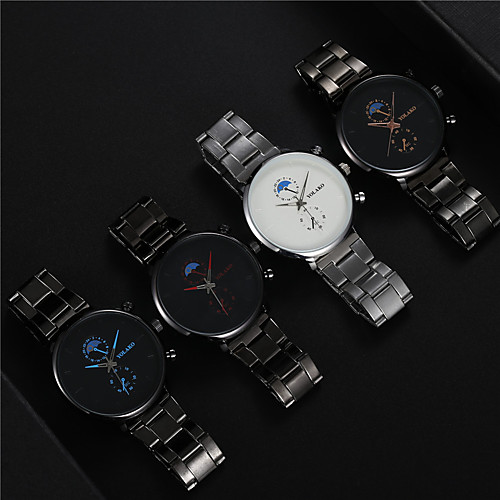 

Men's Dress Watch Quartz Modern Style Stylish Titanium Alloy Black Casual Watch Analog Casual Fashion - BlackGloden White Red One Year Battery Life