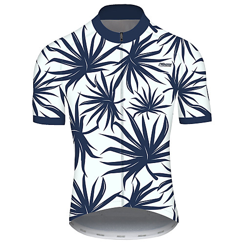 

21Grams Men's Short Sleeve Cycling Jersey Spandex Polyester Blue White American / USA Bike Jersey Top Mountain Bike MTB Road Bike Cycling UV Resistant Breathable Quick Dry Sports Clothing Apparel