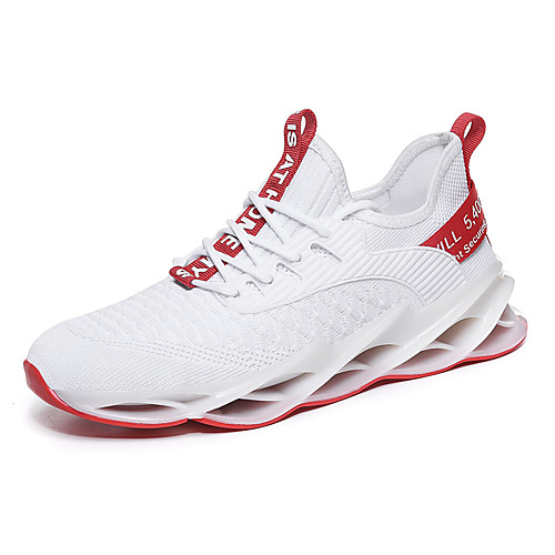 

Men's Fall / Spring & Summer Daily Outdoor Trainers / Athletic Shoes Running Shoes / Walking Shoes Tissage Volant Breathable Non-slipping Shock Absorbing White / Black / Red