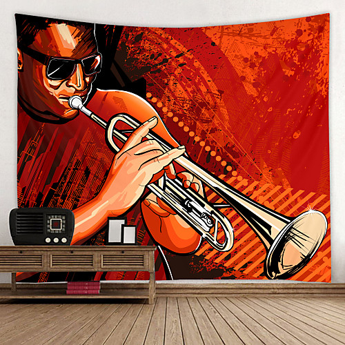 

Saxophone Show Digital Printed Tapestry Decor Wall Art Tablecloths Bedspread Picnic Blanket Beach Throw Tapestries Colorful Bedroom Hall Dorm Living Room Hanging