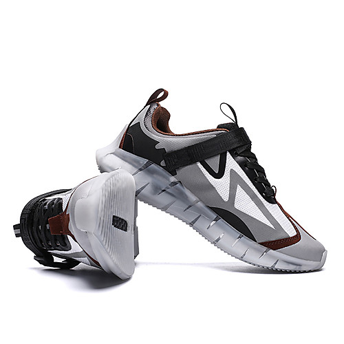 

Men's Summer Sporty Athletic Trainers / Athletic Shoes Running Shoes PU Non-slipping Black / Yellow / Orange / Black / Black