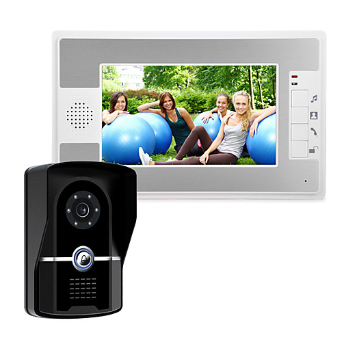 

7 Inch Wire Video Door Phone Home Intercom System IR Camera IP55 Level Waterproof with Unlock Monitor Function P812FG11