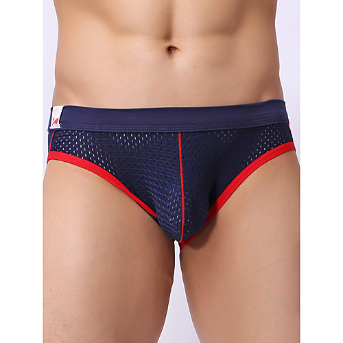 

Men's Cut Out G-string Underwear - Normal Mid Waist Black Blue Yellow S M L