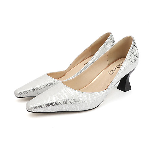 

Women's Heels Summer Pumps Pointed Toe Sexy Daily Outdoor PU Blue / Gray / Silver