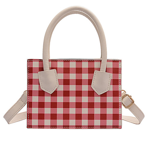 

Women's Polyester / PU Top Handle Bag Solid Color Red / Green / White